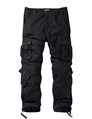 Image of Match Men's Wild Retro Multi-Pockets Utility Casual Cotton Cargo Trousers #3357