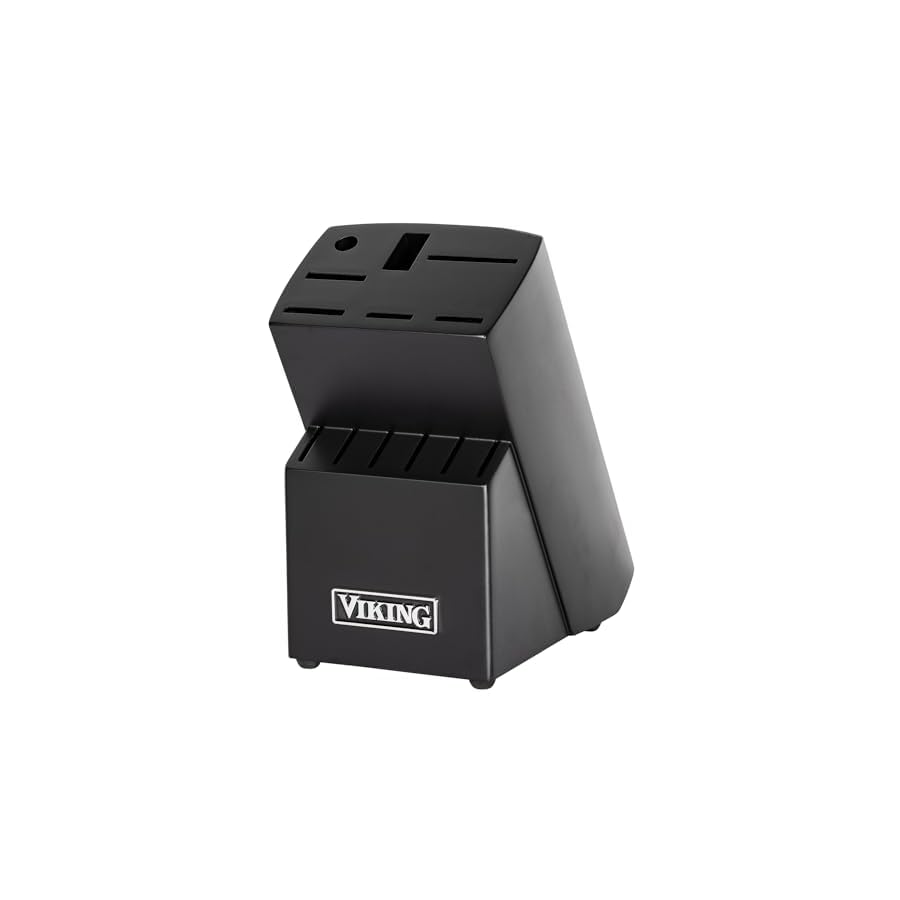 Viking Culinary Cutlery Set with Black Rubberwood Knife Block, 14 Piece, Premium Steel Blades, Ergonomic Design