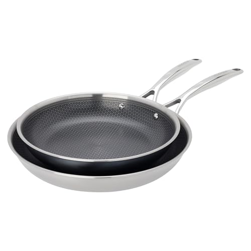 Henckels Paradigm Ceramic 2-pc Stainless Steel Dual Performance Fry Pan Set