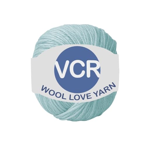 Image of VCR Light Blue Yarn, 25 Grams Hank, 85 Meters Length, 100% Merino Wool, Pack of 1, Shrink-Resistant Soft, Warm and Premium Wool Yarn for Knitting, Crochet and Craft Projects
