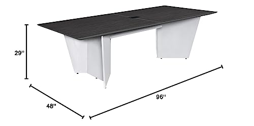 Regency Conference Room Table, 8 Ft, Ash Grey/White #TOP2
