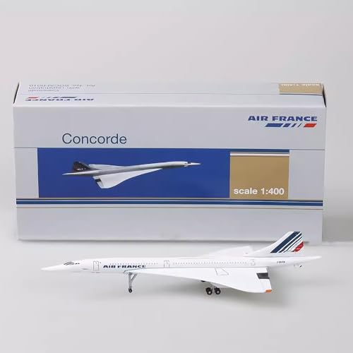 Réplica de simulación del Concorde Air France escala 1/400 fundido a presión marca AZIZAT