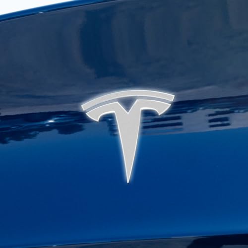 Image of IPG Compatible with Model Y Decal (8 Logo Set) Stickers Set Personalize Your Vehicle (Reflective Series - White)