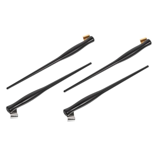 NUOLUX 4個 オブリック?水鋼筆 取り外し可能なニブ対応レトロ軸ペンホルダー 精密インク制御で書道 習字 アート教育に