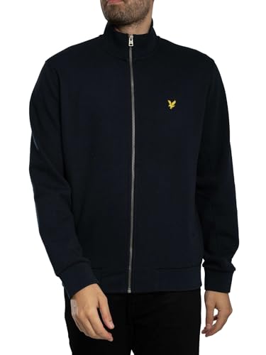 Lyle & Scott Pique Track Top Jacket, Dark Navy, Full Zip (UK, Alpha, XXL, Regular, Regular, Dark Navy)