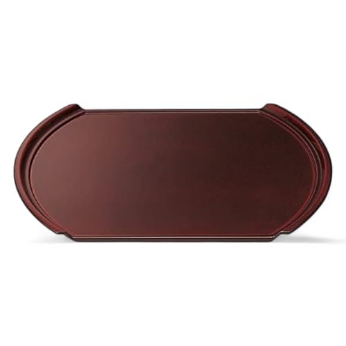 J-kitchens お盆 尺2 小判フライト トレー ( 盆 トレイ おぼん )溜毘沙門天 37cm 漆器 ( ABS 樹脂 ) 日本製