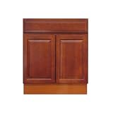 Thaweesuk Shop Traditional Cherry 30 Inches Vanity Bathroom Elegant Shaker Door Cabinet Drawer Singl