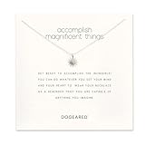 Dogeared Jewelry Accomplish Magnificent Things Necklace for Women – Sterling Silver 16' Chain with 2' Extender, Inspirational Circle Pendant, Handcrafted in USA