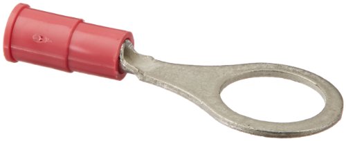 Terminal de anillo aislado para cable 22-18 AWG con ojal de 3/8 pulgadas y largo de 3,17 cm