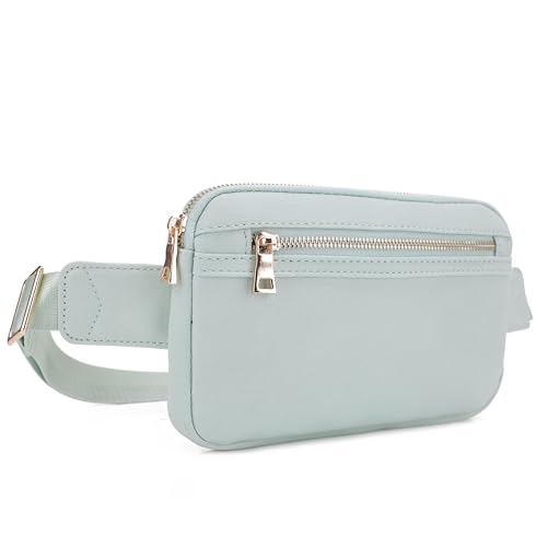 LOVESOME Vegan Leather Everywhere Fashion Waist Bag Fanny Pack Crossbody Bag Belt Bag Sling Bag with Adjustable Strap for Women (Mint) LOVESOME Vegan Leather Everywhere Fashion Waist Bag Fanny Pack Crossbody Bag Belt Bag Sling Bag with Adjustable Strap for Women (Mint)