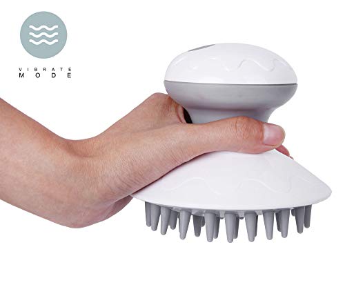 VIZIONSTAR Scalp Massager Scalp Head Massager Hair Massager Brush For Black Hair Scalp Hair Shampoo Brush With Soft Silicon Brush Head White