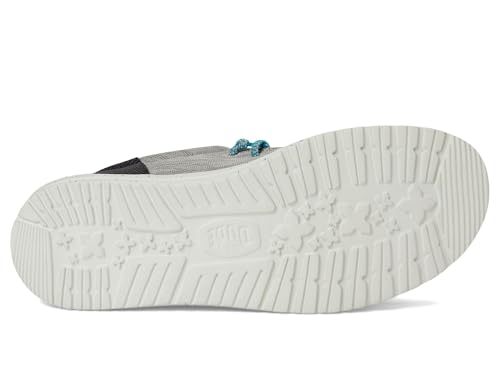 Image of HEYDUDE Mens Wally Funk Zigzag Mesh Moon Grey /Black 7 M