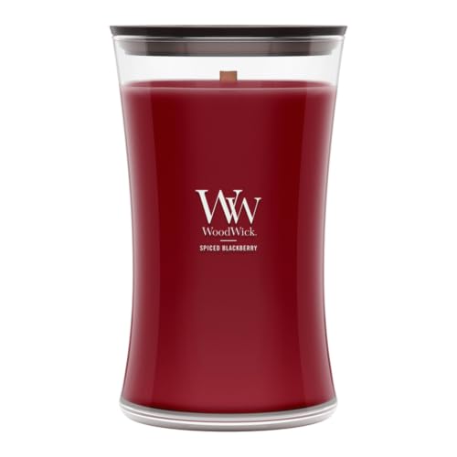 Image of Woodwick Spiced BlackBerry Large Hourglass Candle