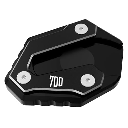 ヤマハ向け XSR700 XSR900 XSR 700 900 2015-2024 アクセサリー オートバイキックスタンドパッド 拡大サイドスタンド延長フットプレート CNC(Black 1)