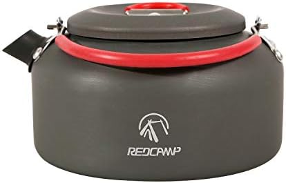 REDCAMP Camping Kettle, Compact Lightweight Aluminium Teapot for Outdoor Cooking Backpacking Picnic Fishing