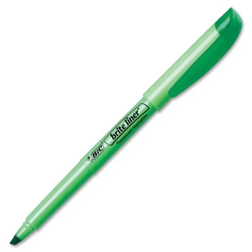 Bic Brite Textmarker/Textmarker, mit Keilspitze, ungiftig, 12 Stück