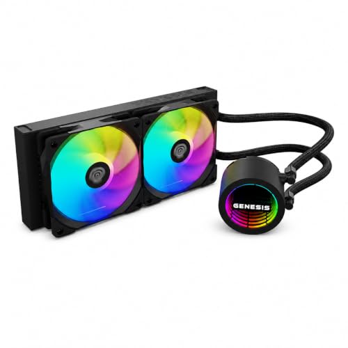 Refrigeración líquida CPU Intel AMD Genesis Hydria 240 ARGB con dos ventiladores 120mm PWM