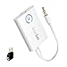 Produktbild Lavales Bluetooth 5.3 Adapter TV Transmitter für Flugzeug auf 2 Kopfhörer, 2-in-1 aptX Low Latency Bluetooth Audio Sender Empfänger 3.5mm Klinke Bluetooth Splitter für/Speaker/Gym/Tablet usw (Weiß)