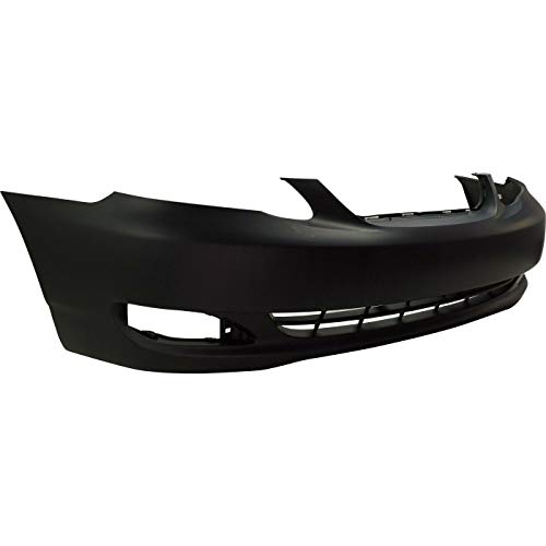 Fitparts Compatible With Front Bumper Cover 2005-2008 Toyota Corolla Ce Le Sedan 05-08. New, Primed And Ready For Paint. With Fog Light Holes. To1000297 521190Z938 2006 2007 #TOP4