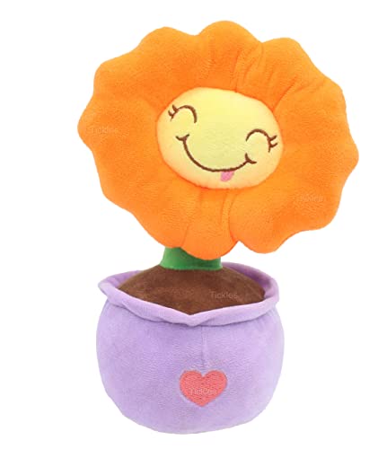 Image of Tickles Beautiful Sunflower Plant Soft Stuffed Plush Toy for Kids Birthday Valentine Gift (Color: Multicolor; Size: 22 cm)