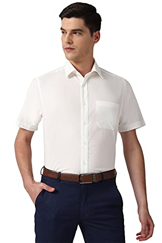 Image of Peter England Men's Cotton Solid Regular Fit Shirt