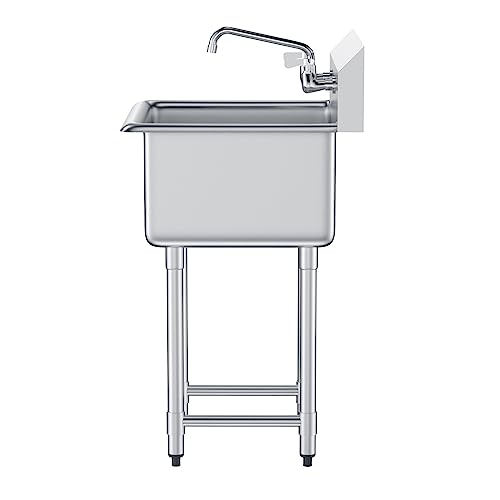 Vevor ÉVIER UTILITAIRE EN ACIER INOXYDABLE Stainless Steel Prep & Utility Sink, 1 Compartment Free Standing Small Sink thumb #11