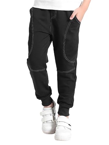 Kids Boys Cargo Joggers Pants Tapered Sweatpants Athletic Sports Dance Trousers Dungarees Bottoms with Pockets