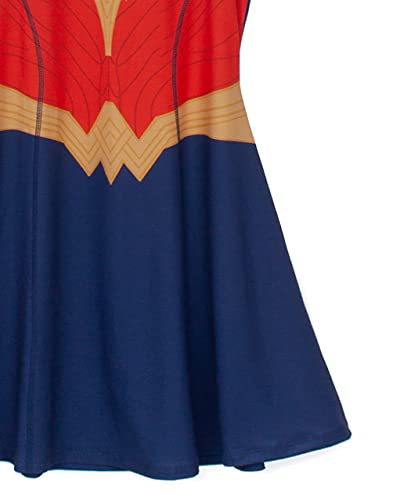 Disfraz Wonder Woman para niñas de 5-6 años azul o rojo miniatura 6
