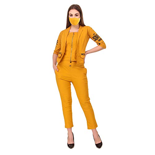 Image of Neysa Women's Cotton Lycra Regular Dress with Mask
