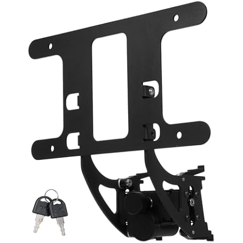 Aumotop Adjustable Front License Plate Holder Mount for 2023-2020 Tesla Model Y 3, Anti-Theft,Height-Adjustable, NO Drilling License Plate Bracket Mounting Kit with Original Lock Protective Cap Cover