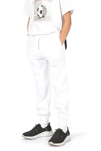 Image of EVERYDAY KIDS Girls' Cotton Fleece Sweatpants; Girls' Activewear Jogger Pants - Soft and Breathable Cotton /Poly Blend