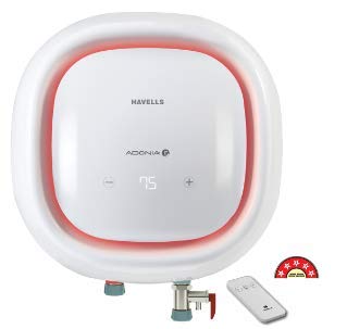 Havells Adonia R With Remote Digital LED Storage Water Heater - 2+4+7 Years Warranty - One JBTek Dual USB Super Fast 2.4 A Charger with Cable Free (25 Litres)