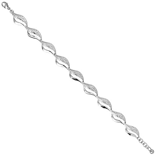 Preisvergleich Produktbild JOBO Armband 925 Sterling Silber rhodiniert teilgehämmert 21 cm Silberarmband