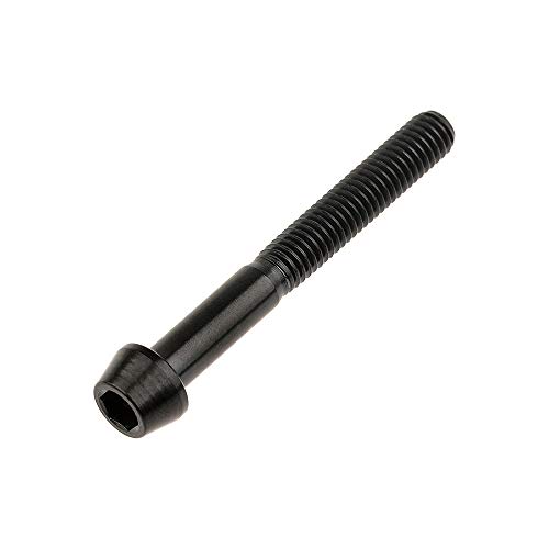 Image of Titanium Ti Bolt M5x9 16 18 20 25 30 35 40 45 50 55 60mm Tapered Head Screws Pack of 4 (M5x40mm, Black)