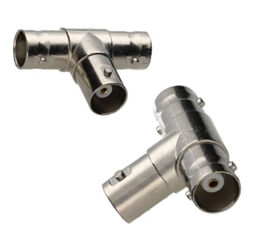 DRUT 1pcs. BNC T Type 3 Way Splitter Female to 2 x Female Adapter Converter Connector Coax Coaxial Cable for CCTV Cameras, Antennas, Monitors - Image 2