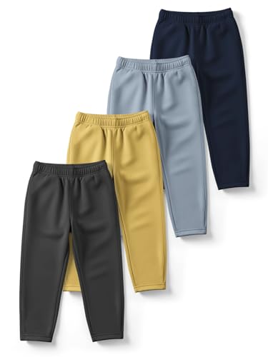 Image of HELLCAT Trendy Solid Cotton Blend Regular Fit Track Pant for Boys - Pack of 4