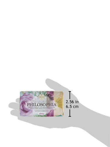 Miniatura 4 de Saponeria Nesti Firenze Jabón natural "Detox" con azuleno y oligoelementos, línea "Philosophia", paquetes de 8.8 onzas (8.82 oz) (paquete de 6)