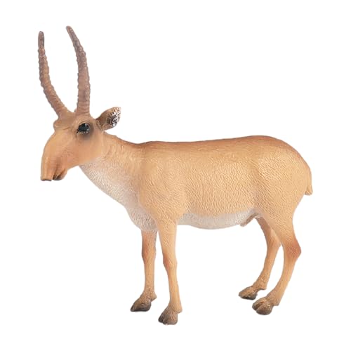 AENIMELY Saiga Antelope Figurine – Realistic Solid Animal Figurines for Kids – Educational Wild Animal Toy, Nature Learning Gift, Wildlife Display Figure