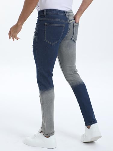 Men's Tapered Leg Slim Fit Jeans Stretch Denim for Everyday Wear3