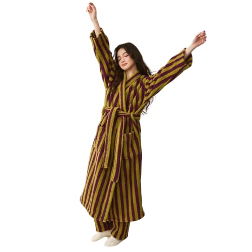 Robe de chambre en flanelle épaisse et pyjama d'hiver couple en velours corail