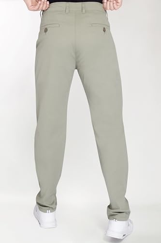 Image of DIVISIVE Men's Regular Fit Cotton Chinos Trousers Pants