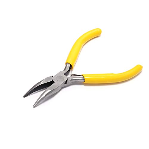 Jewelry Pliers Tools & Equipment Kit Long Needle Round Nose Cutting Wire Pliers For Jewelry Making DIY Tool Accessories 10 Styles (Bent Nose Pliers)