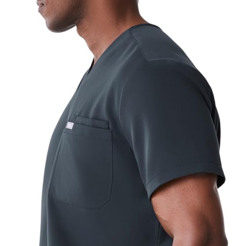 Image of FIGS Leon Scrub Top for Men | 3 Pockets, Tailored Fit, Modern V-Neck, 4-Way Stretch, Moisture-Wicking