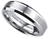 Exceptional Durability: Crafted from ultra-strong Tungsten Carbide Scratch Resistant: Our tungsten carbide ring is exceptionally resistant to scratches and wear. Timeless Classic Style Comfort Fit Design - The comfort fit interior ensures this ring f...