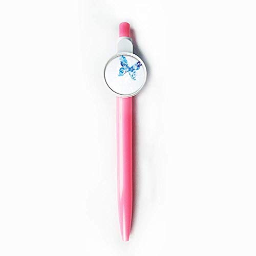 Stylo à bille rétractable papillon graffiti bleu ciel parfait pour sublimer votre journal