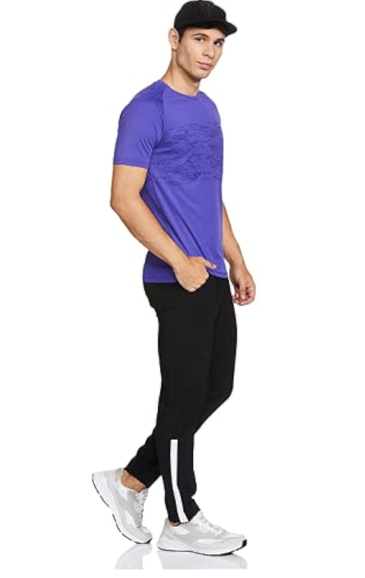 Men's Royal Blue Round Neck T-Shirt, Size XXL