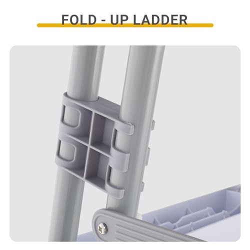 Escalera para Piscina Elevada 4 Peldaños Doble Cara Plegable miniatura 4