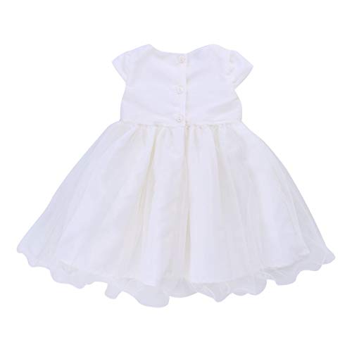 Vestido Manga Curta em Voil com Casaco de Soft Din Don, Off White/Bege, G