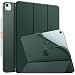 Produktbild MoKo Hülle für iPad Air 13 Zoll M3 2025/M2 2024, iPad Air 13 Zoll mit weicher, transparenter, gefrosteter TPU Rückseite, Slim Smart Folio Schutzhülle, Auto Schlaf/Aufwach, Nachtgrün