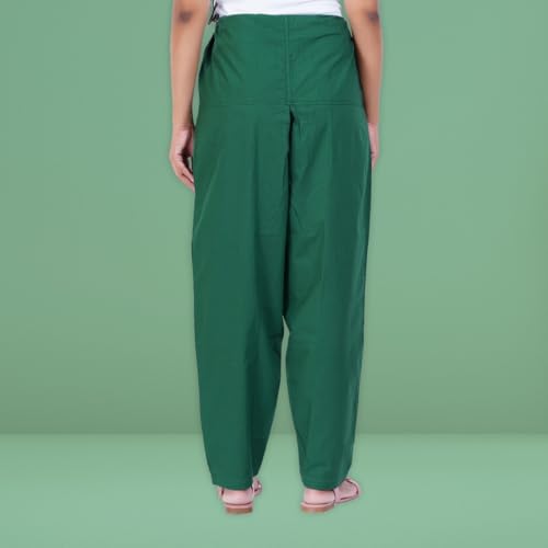 Image of Happy Bunny Salwar Pant - Modern Style Pure Cotton for Women - Ethnic Semi Patiala Trouser - Office,Home - All Day Comfort Wear with Drawstring